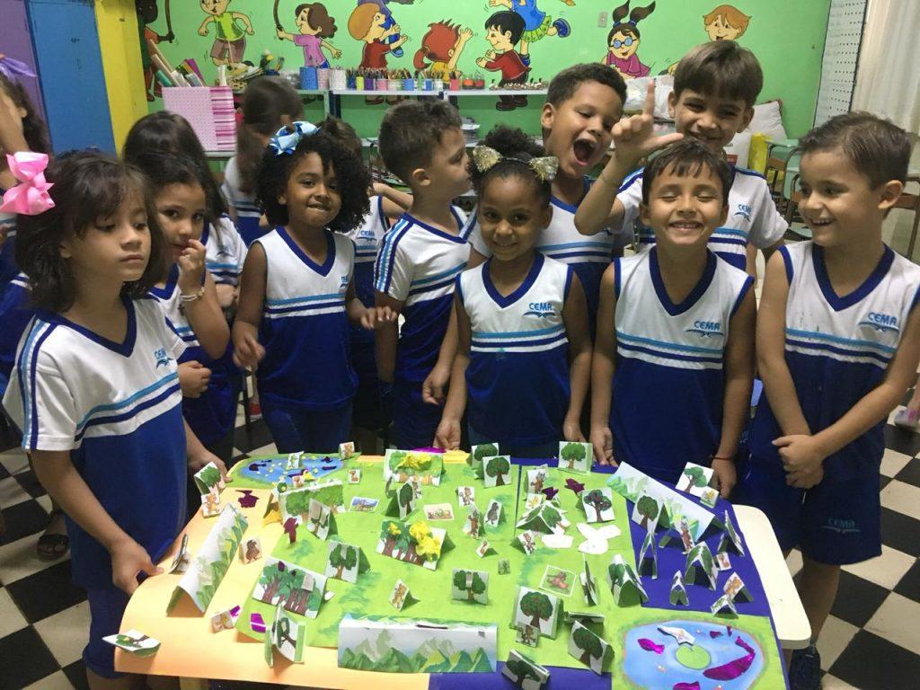 Os alunos da Educação infantil