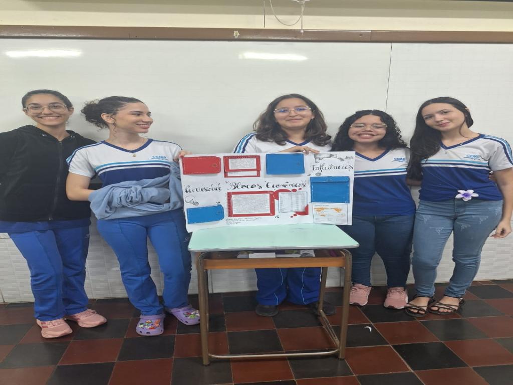 2º Ano do Ensino Médio do Colégio CEMA apresenta Lapbook sobre a ONU e os principais blocos econo